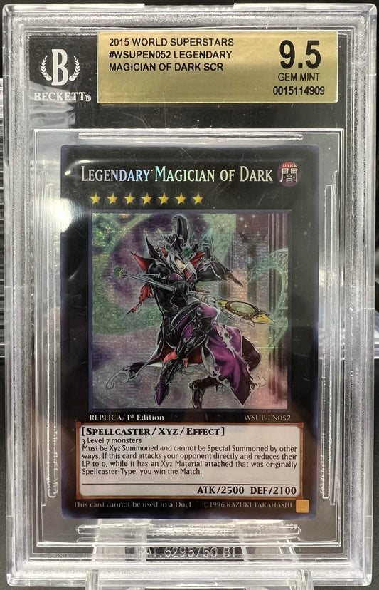 YuGiOh 2015 Legendary Magician of Dark WSUP-EN052 SCR - BGS 9.5