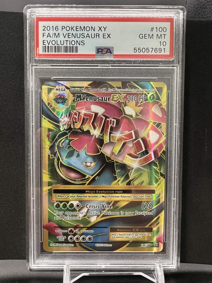 Pokemon 2016 M Venusaur EX - XY Evolutions 100/108 - Full Art - PSA 10