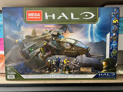 MEGA CONSTRUX HALO UNSC Falcon Sweep Building Set - 748 Pieces (HDP62) SEALED