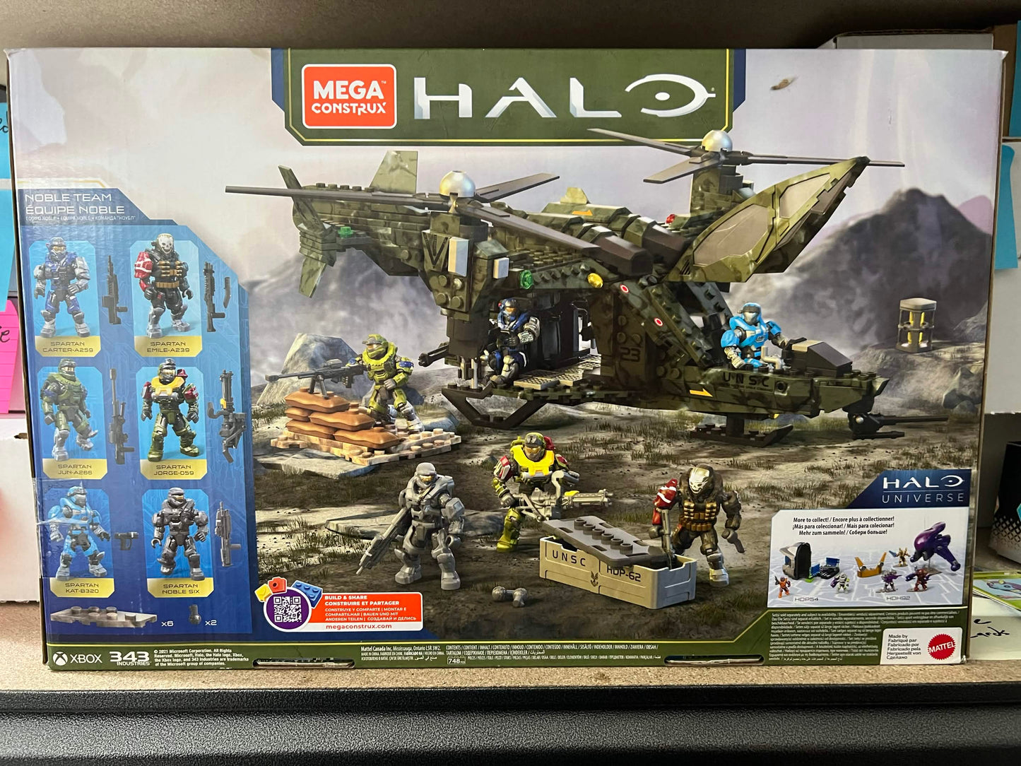 MEGA CONSTRUX HALO UNSC Falcon Sweep Building Set - 748 Pieces (HDP62) SEALED