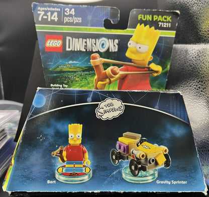 Lego Dimensions The Simpsons Bart Simpson Fun Pack (#71211) Rough Box Sealed
