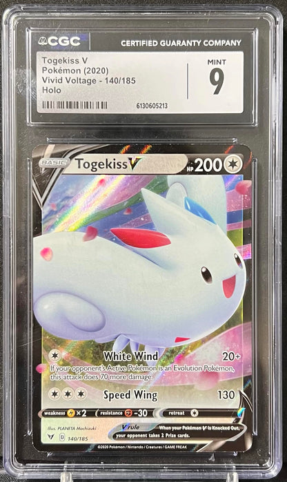 Pokemon 2020 Togekiss V 140/185 Vivid Voltage CGC 9