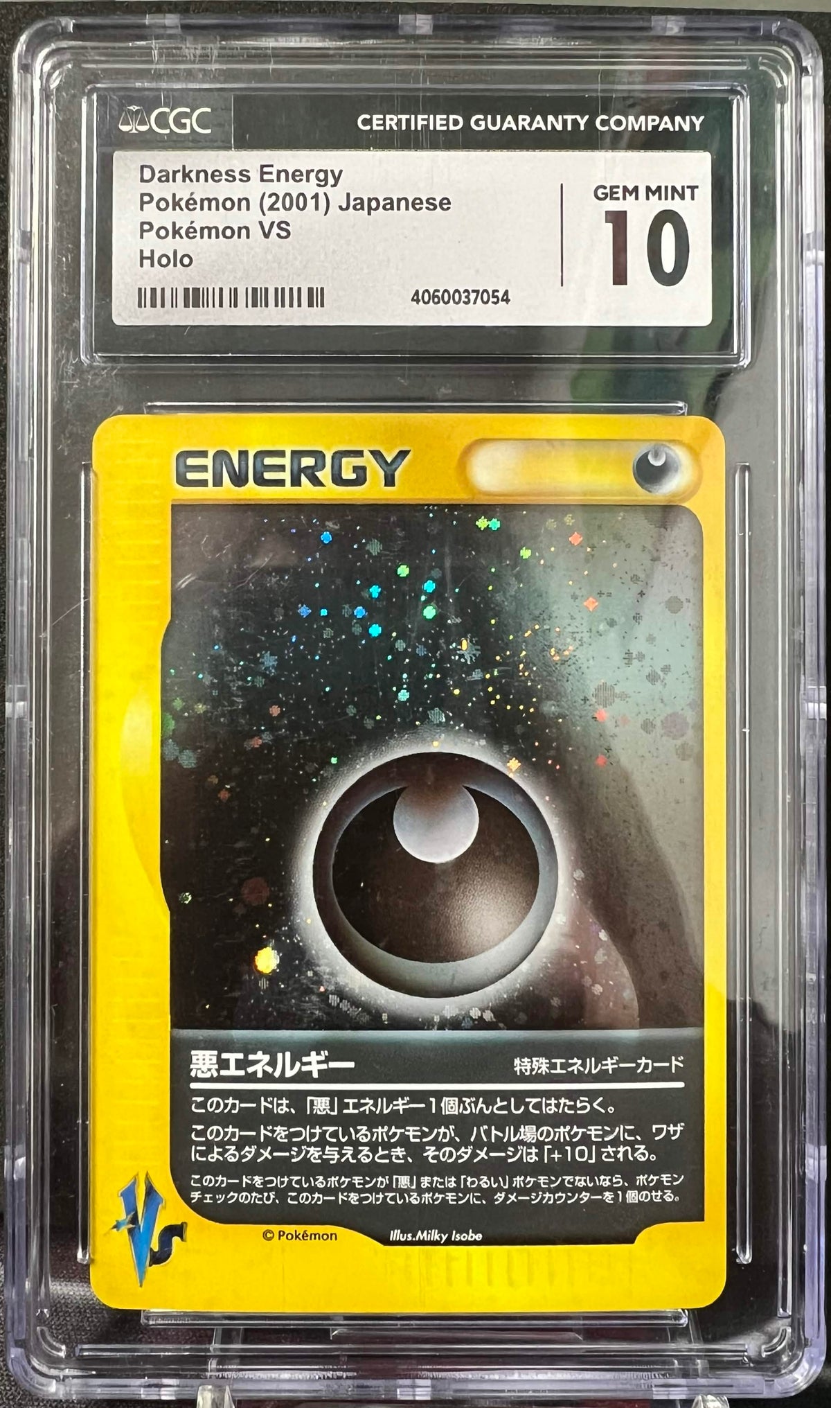 Pokemon JP 2001 Darkness Energy Holo Pokemon VS CGC 10