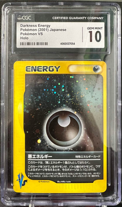 Pokemon JP 2001 Darkness Energy Holo Pokemon VS CGC 10