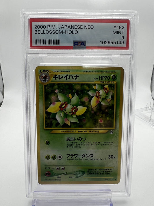 2000 P.M. Japanese Neo Bellossom-Holo PSA 9
