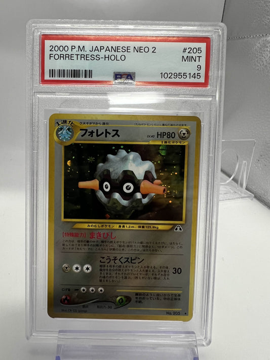 2000 P.M. Japanese Neo 2 Forretress - Holo PSA 9