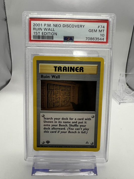 2001 P.M. Neo Discovery Ruin Wall 1st Edition PSA 10