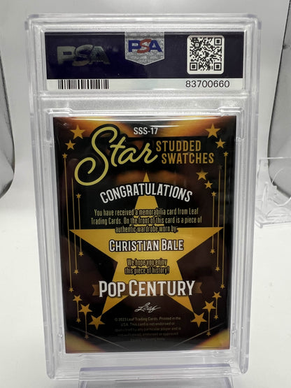 2023 Metal Pop Century Christian Bale Star Studded Swatch-Blue PSA 10
