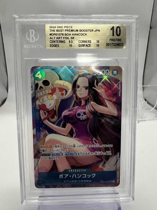 2024 One Piece The Best Premium Booster JPN #OP01078 Boa Hancock Alt Art Foil SR - Beckett 10