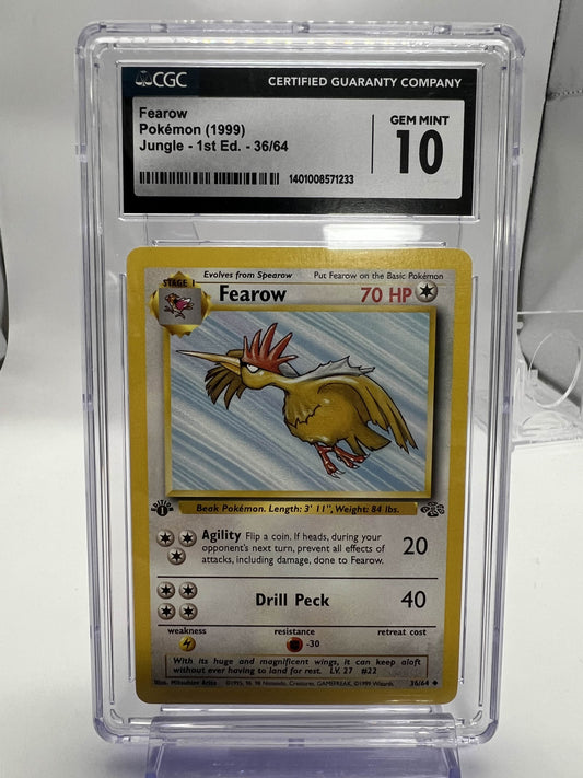 Fearow Pokemon (1999) Jungle - 1st Ed. CGC 10