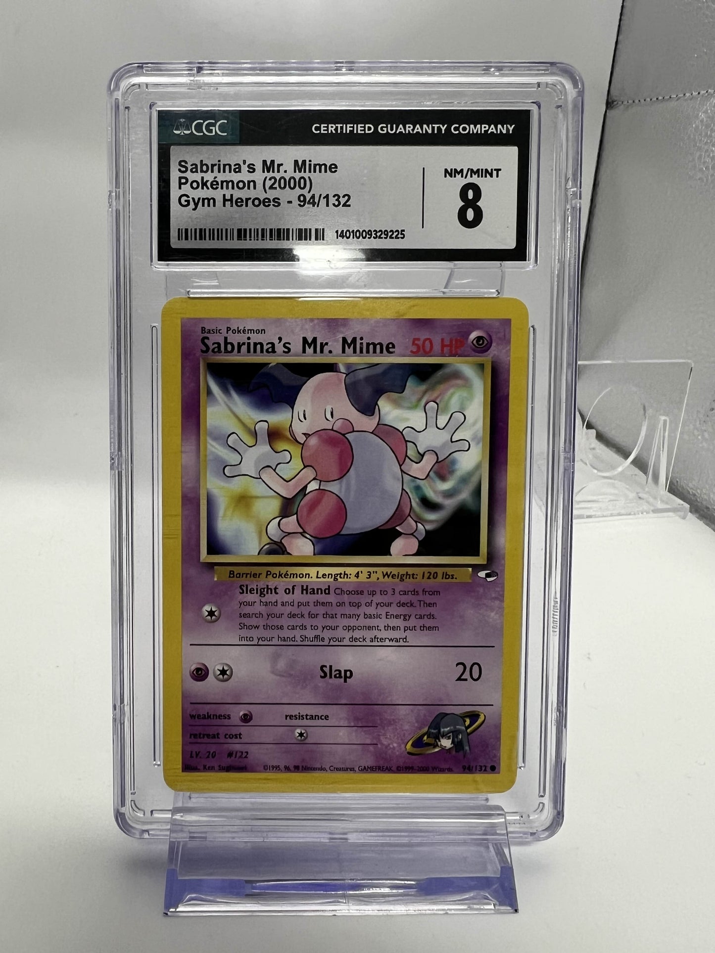 Sabrina's Mr. Mime Pokemon (2000) Gym Heroes CGC 8