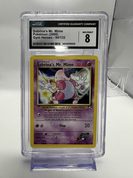 Sabrina's Mr. Mime Pokemon (2000) Gym Heroes CGC 8