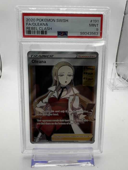 2020 Pokemon SWSH FA/OLEANA Rebel Clash PSA 9
