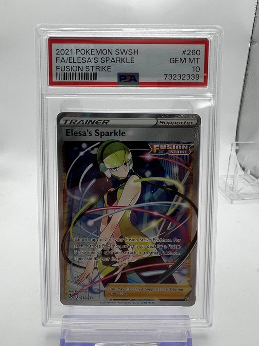 2023 Pokemon SWSH FA/Elesa's Sparkle Fusion Strike PSA 10