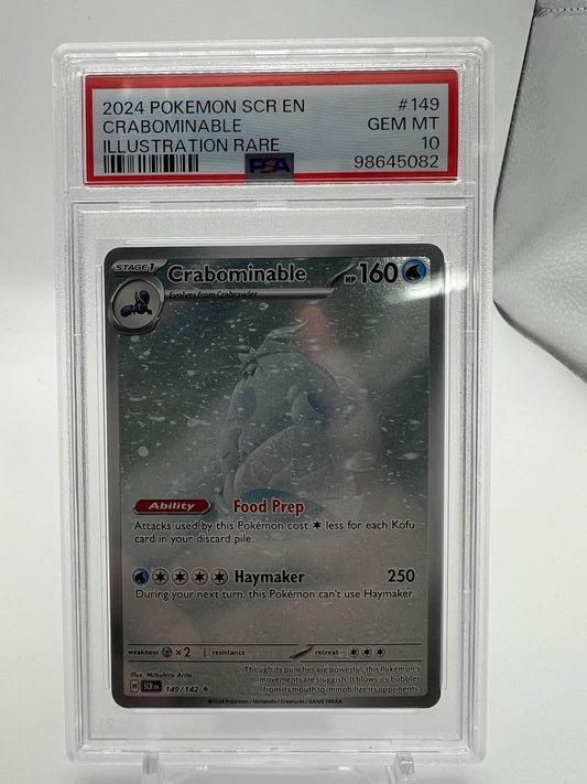 2024 Pokemon SCR EN Crabominable Illustration Rare PSA 10