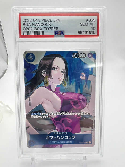 2022 One Piece JPN. Boa Hancock OP02-Box Topper PSA 10