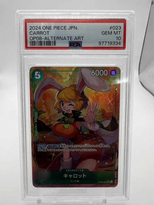 2024 One Piece JPN. Carrot OP08-Alternate Art PSA 10