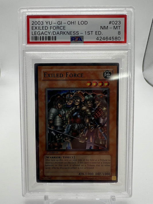 2003 Yu-Gi-Oh! LOD Exiled Force Legacy/Darkness - 1st Ed. PSA 8