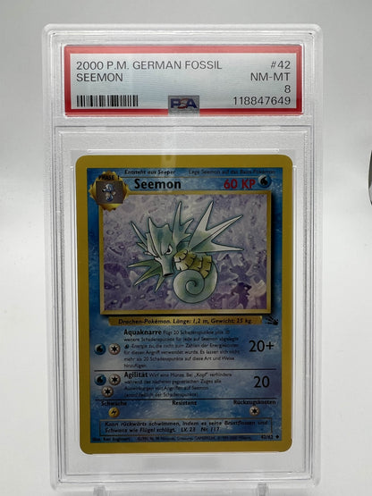 2000 Pokemon German Seadra - Fossil PSA 8