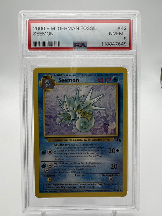 2000 Pokemon German Seadra - Fossil PSA 8