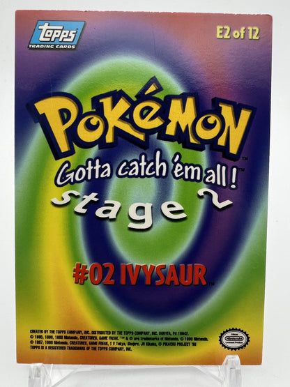 Ivysaur #E2 Pokemon 1999 Topps Movie Evolution