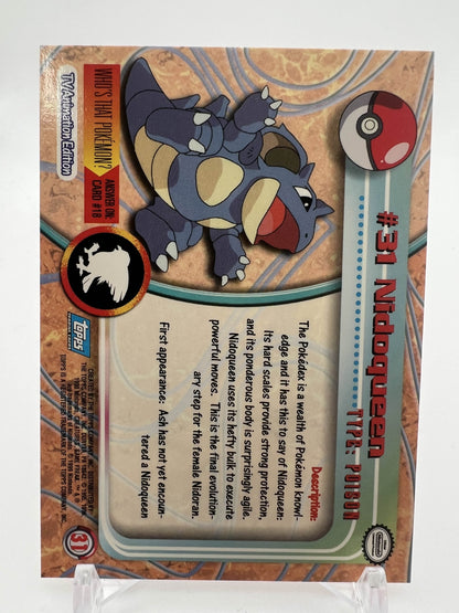 Nidoqueen #31 Pokemon 1999 Topps TV