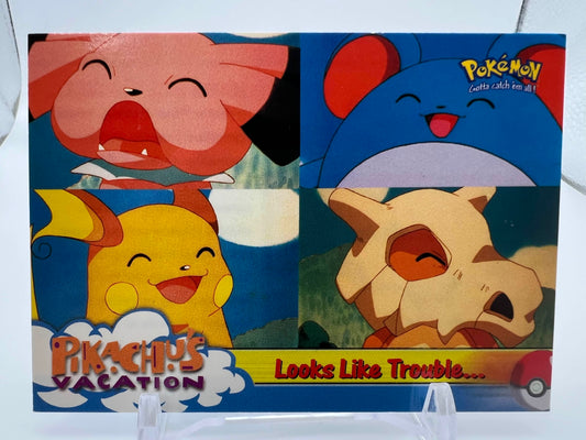 Looks Like Trouble #44 Pokemon 1999 Topps Movie