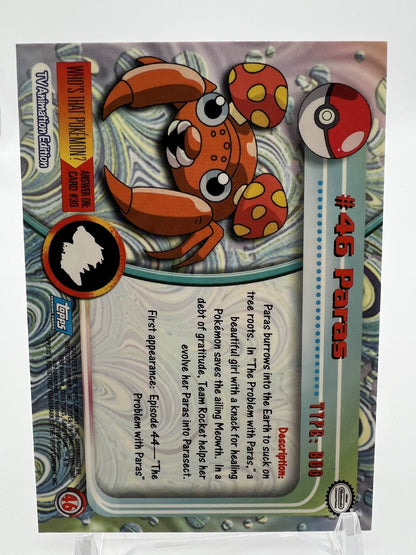 Paras #46 Pokemon 1999 Topps TV