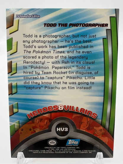 Todd #HV3 Pokemon 2000 Topps TV Heroes & Villians