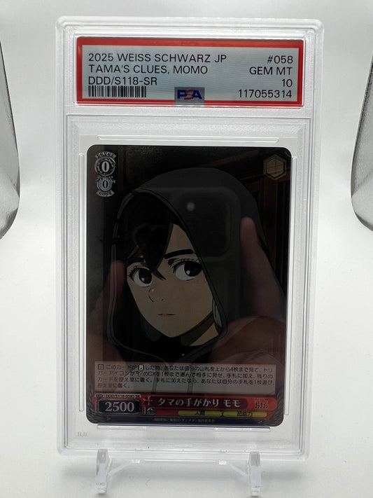 2025 WEISS SCHWARZ JP TAMA'S CLUES, MOMO PSA 10