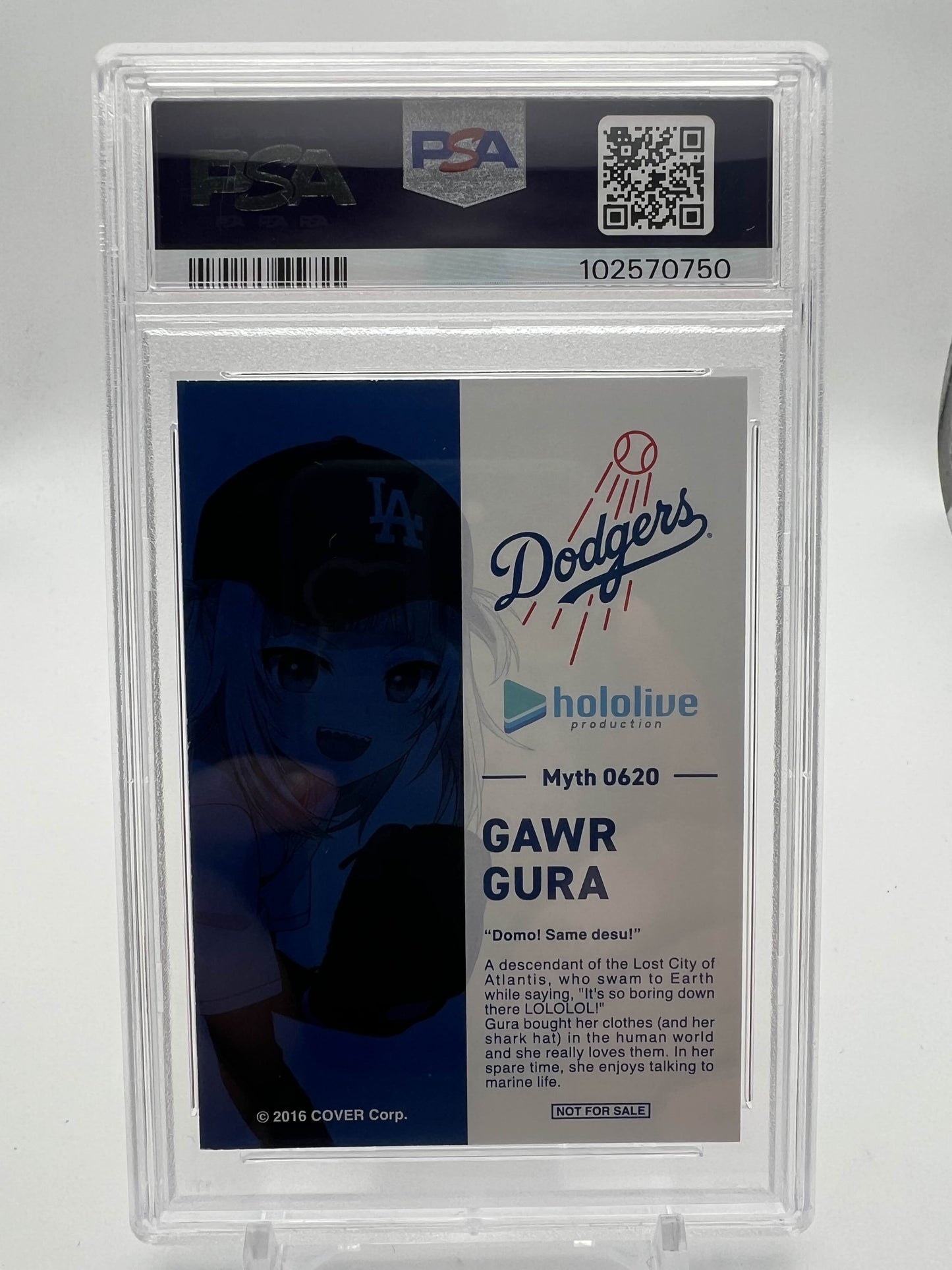 2024 DODGERS X HOLOLIVE GAWR GURA HOLOLIVE NIGHT PSA 8