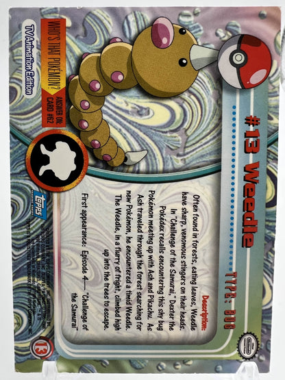 Weedle #13 Pokemon 1999 Topps TV