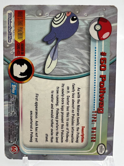 Poliwag #60 Pokemon 1999 Topps TV