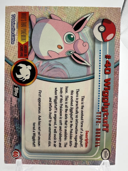 Wigglytuff #40 Pokemon 1999 Topps TV