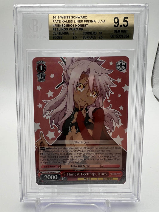 Weiss Schwarz 2016 Fate Kaleid Liner Prisma Illya Honest Feelings Kuro BGS 9.5