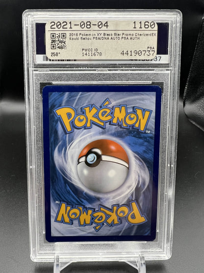 Pokemon 2016 Kouki Saitou Signed Charizard EX XY Black Star PSA Authenticated