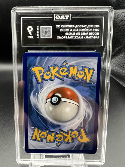 Pokemon 2019 Moltres/Zapdos/Articuno GX S&M Hidden Fates Tag Team Black Star Promo TAG 9