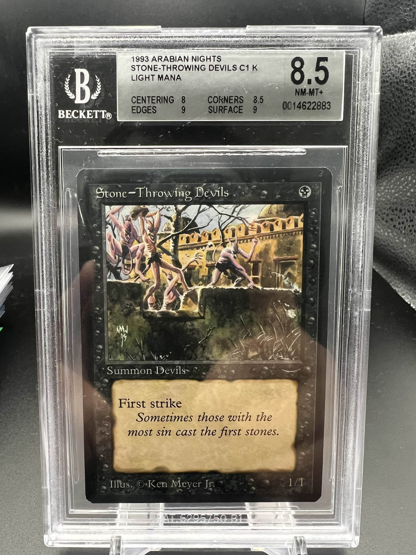 Magic 1993 Stone-Throwing Devils C1 K Light Mana Arabian Nights BGS 8.5