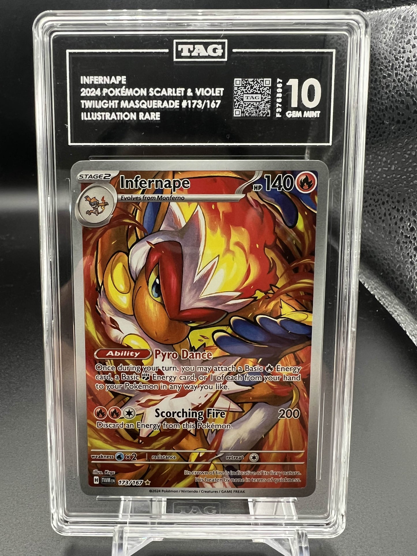 Pokemon 2024 Infernape Scarlet & Violet Twilight Masquerade - IR - TAG 10