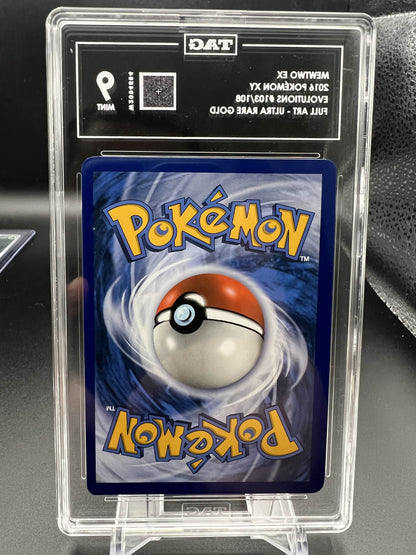 Pokemon 2016 Mewtwo EX - XY Evolutions - Full Art UR Gold - TAG 9