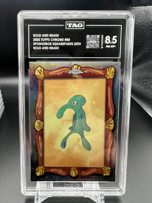 Topps Chrome 2025 Bold and Brash 8/25 - Spongebob 25th - TAG 8.5