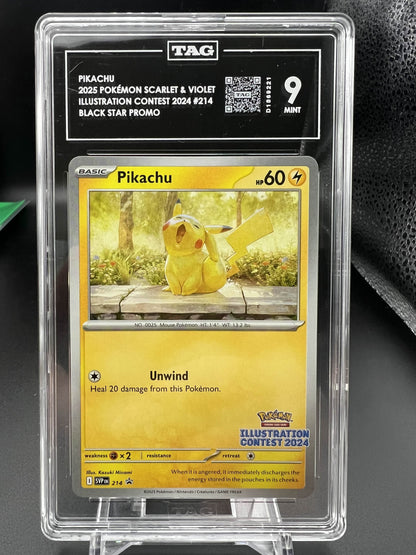 Pokemon 2025 Pikachu - S&V Illustration Contest 2024 - Black Star Promo - TAG 9
