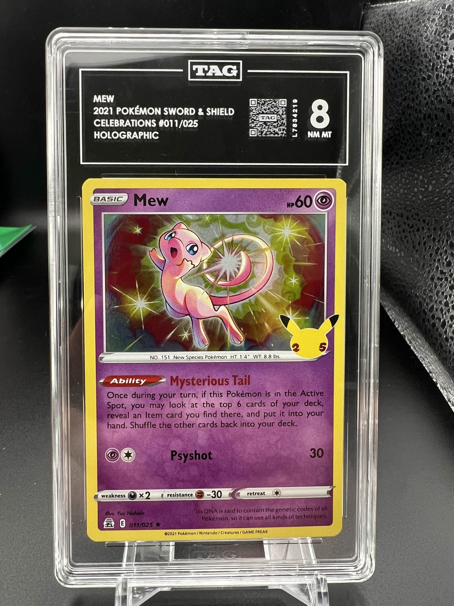 Pokemon 2021 Mew - S&S Celebrations - Holo - TAG 8