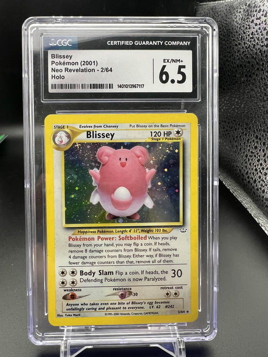 Pokemon 2001 Blissey - Neo Revelation - Holo - CGC 6.5