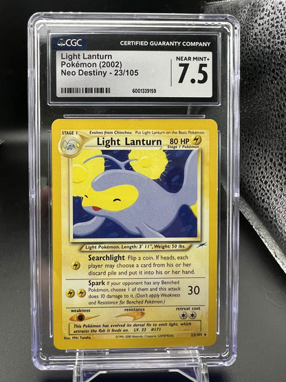 Pokemon 2002 Light Lanturn - Neo Destiny - CGC 7.5