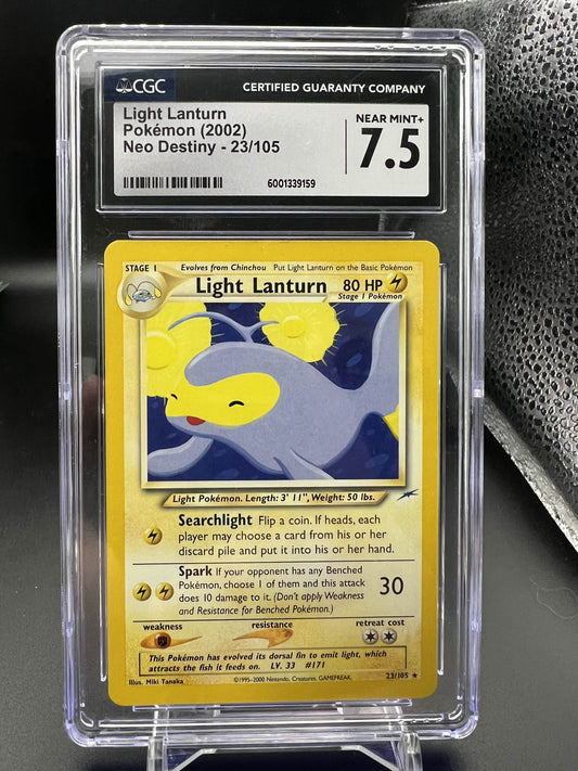 Pokemon 2002 Light Lanturn - Neo Destiny - CGC 7.5