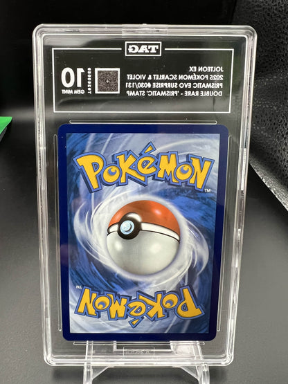 Pokemon 2025 Jolteon ex - Prismatic Evo. Surprise - Double Rare "Prismatic" Stamp TAG 10