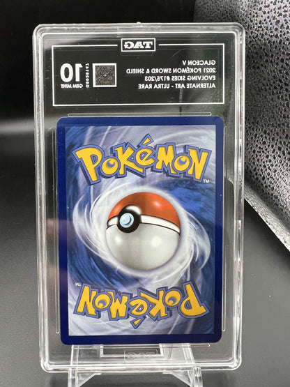 Pokemon 2021 Glaceon V - Evolving Skies - Alternate Art Ultra Rare - TAG 10