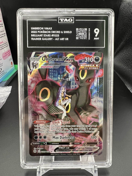 Pokemon 2022 Umbreon VMAX - Brilliant Stars - Trainer Gallery Alt Art UR - TAG 9
