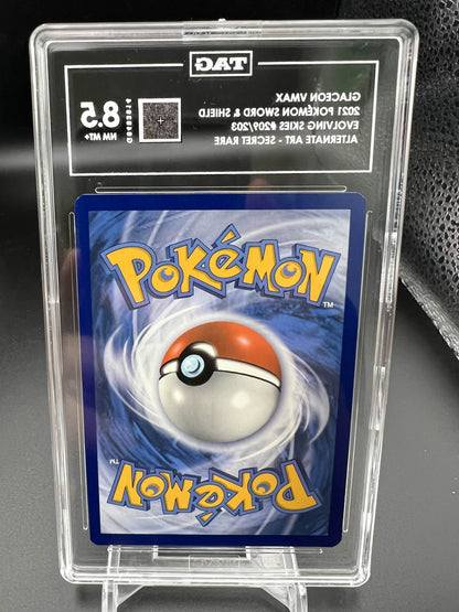 Pokemon 2021 Glaceon VMAX - Evolving Skies - Alternate Art Secret Rare - TAG 8.5